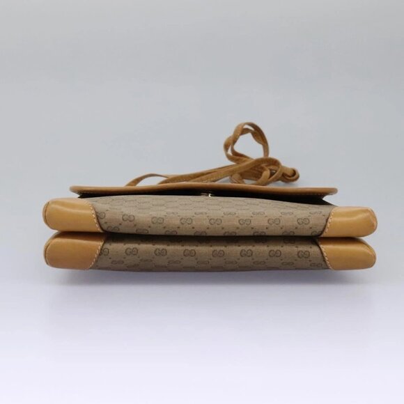 GUCCI Micro GG Supreme Shoulder Bag PVC Beige Brown gold 007 92 5548 Auth 112193 - Picture 7 of 16